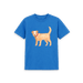 Bright Blue Printed Kids T-Shirt Front