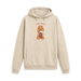 Oat Printed Hoody Front