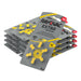 Stack of 10, size 10  (yellow) hearing aid battery cards