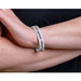 'Lipreader - please speak clearly' white/light grey wristband