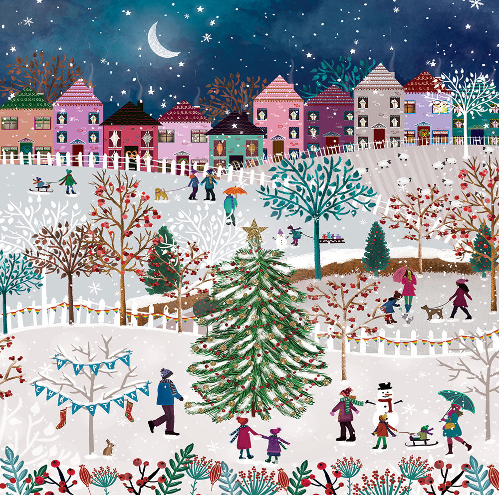 Festive Village Christmas Cards