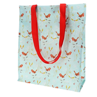 Recycled shopping bag - Christmas Robin