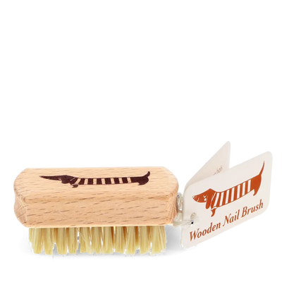 Dog‑design wooden nail brush for clean nails