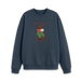 Navy Blue Printed Sweater Front