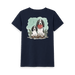 Navy Blue Printed T-shirt Back