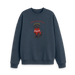 Navy Blue Printed Sweater Front