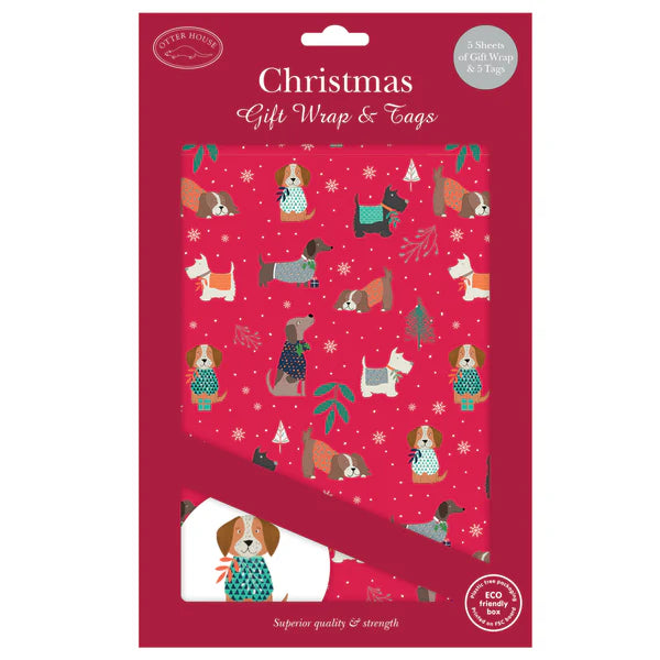 Dogs Festive Jumpers Christmas Gift Wrap Pack