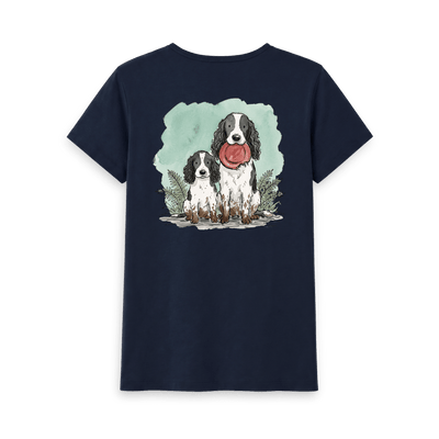Navy Blue Printed T-shirt Back