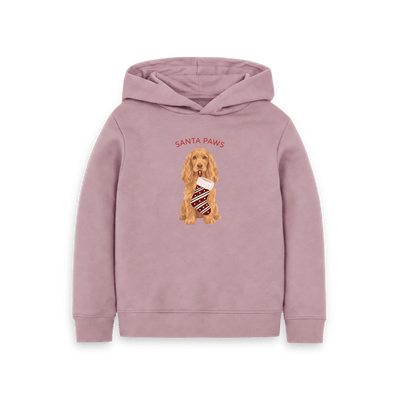 Mauve Printed Kids Hoodie Front