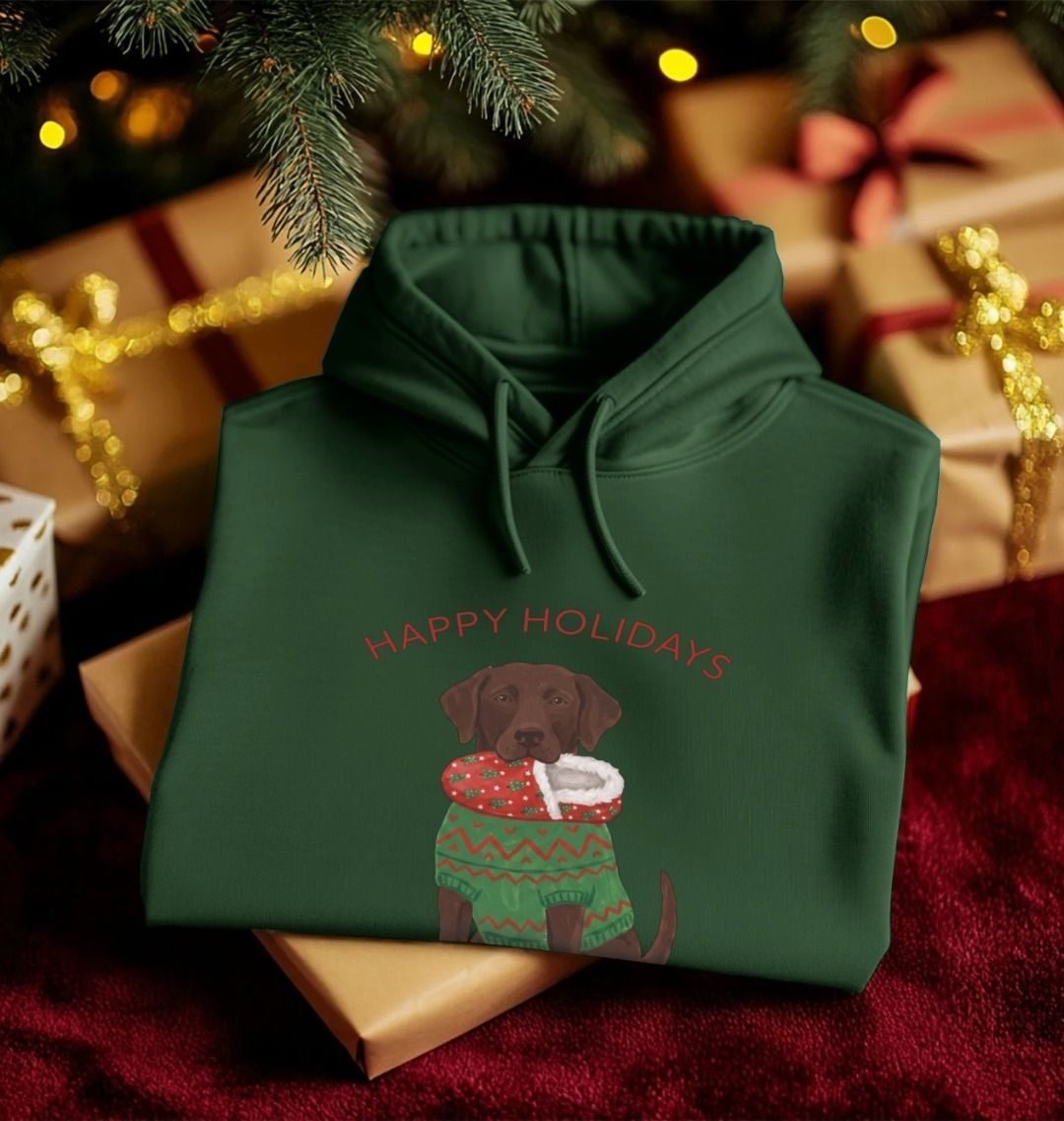 Happy Holidays Christmas Dog Jumper Hoodies
