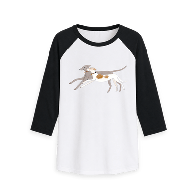 Black-White Printed Baseball T-shirt Front