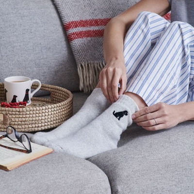 Dog walker Socks - Black Cockapoo / Labradoodle