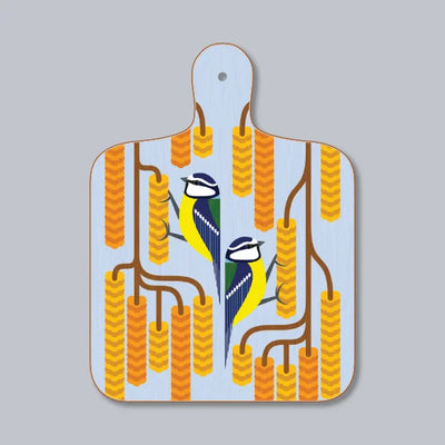 Mini Chopping Board - Blue Tits On Catkins