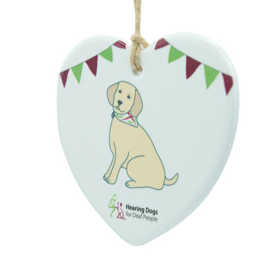 Ceramic Heart Decoration - Labrador