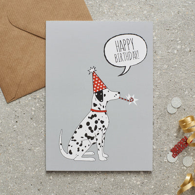 Dalmatian Happy Birthday Card