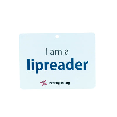 'I am a lipreader' card for lanyard (large print)