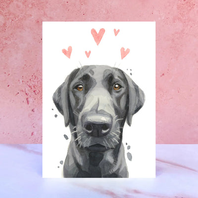 Black Labrador Licks & Kisses Card