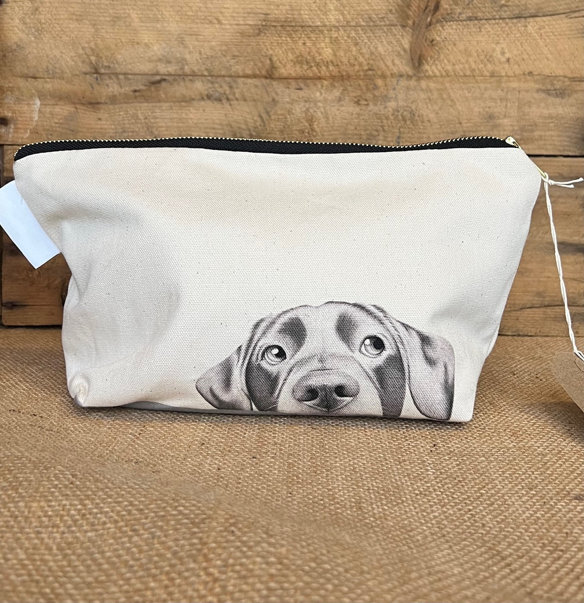 Cotton wash bag Lenny Labrador available other dog designs too