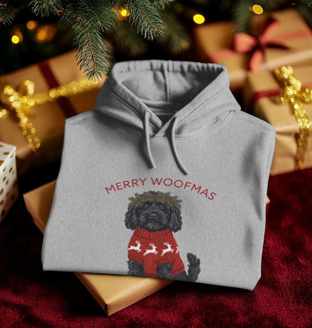 Merry Woofmas Dog Christmas Festive Jumper Hoodies
