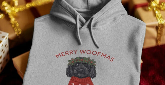 organic fun dog themed chritmas jumper