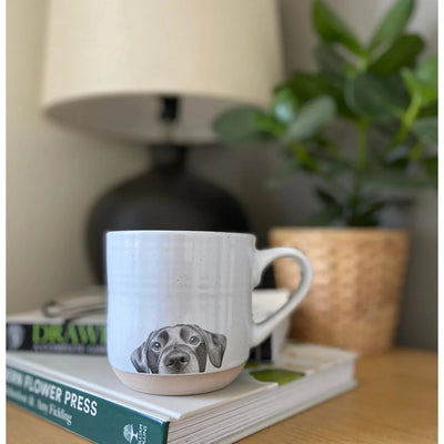 Katherine Sheard design Lenny Labrador stoneware mug