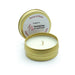 Mini soy candle tin with subtle luxury scent, handmade in Buckinghamshire, featuring a gold 1oz screw‑top design and 2–3 hour burn time.
