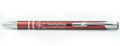 Hearing Dog Burgundy Pen