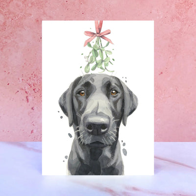 Black Labrador Christmas Card