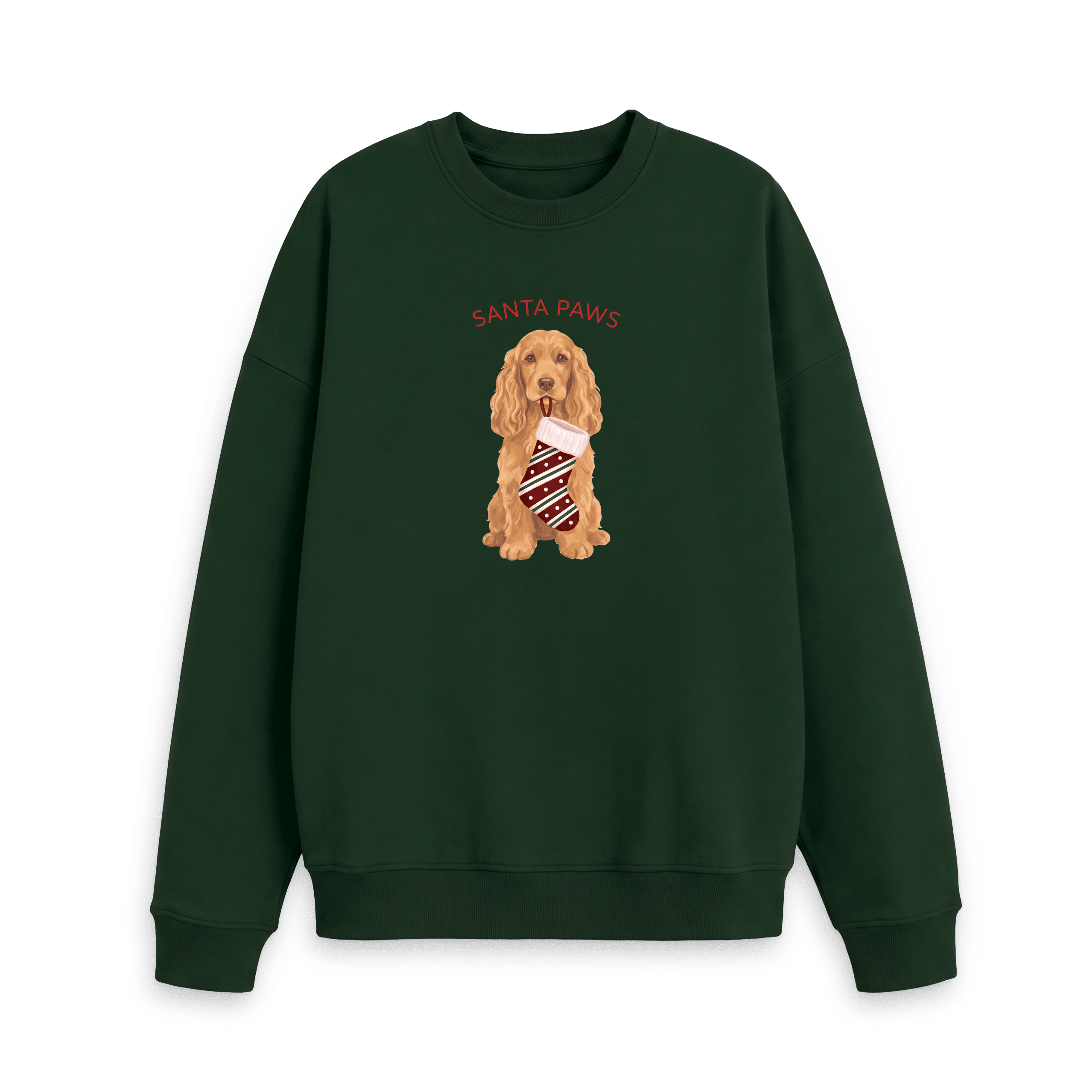 Santa Paws Christmas Sweatshirt available different colours