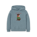 Stone Blue Printed Kids Hoodie Front