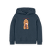 Navy Blue Printed Kids Hoodie Front