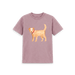 Mauve Printed Kids T-Shirt Front