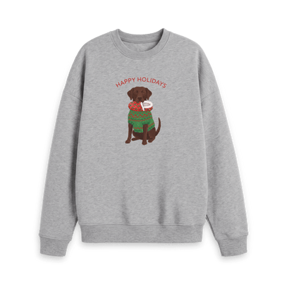 Athletic Grey Printed Sweater Front