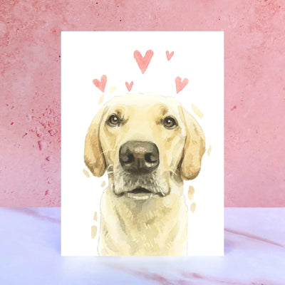 Yellow Labrador Licks & Kisses Card