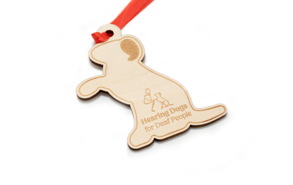 Hearing Dog Wooden Hanging Decoration