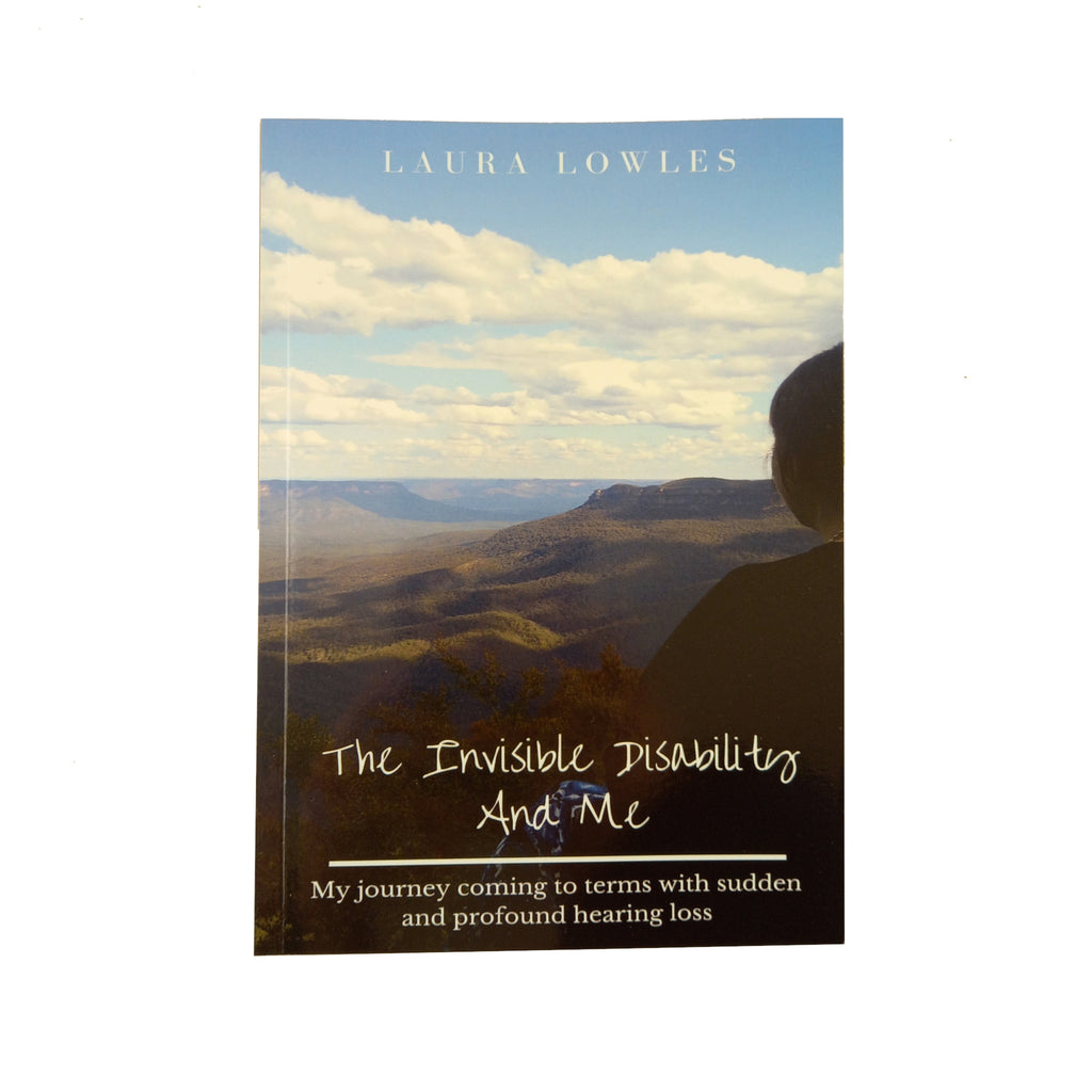 Book cover depicting a person looking out onto hills dappled with sunshine with a blue sky and clouds. The author's name Laura Lowles is at the top of the book in the blue sky with the book name 