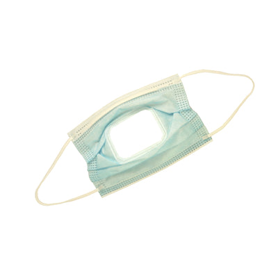 Single Clear Expression face covering with window to support lipreading, designed for children
