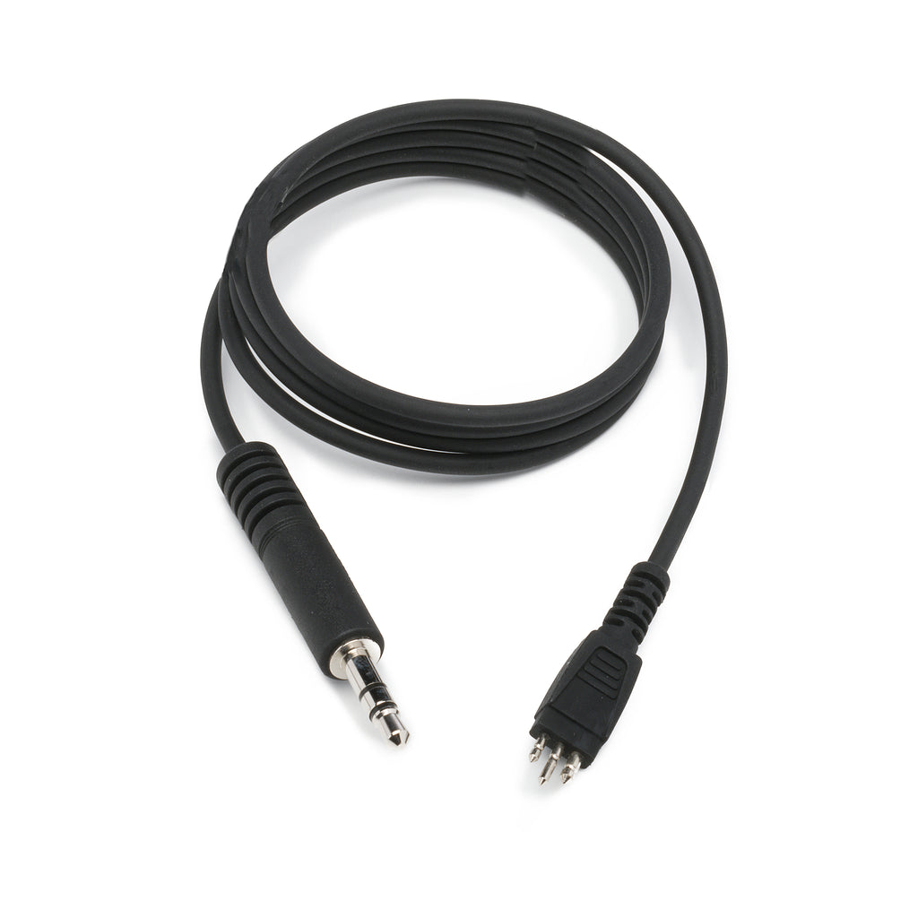 Black cable on white background