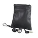 Listener Pro device packaged soft black pouch on white background.