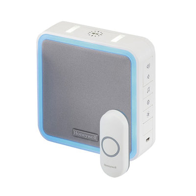 Modern design square white doorbell with flashing alert 