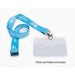 Light blue lanyard displaying white lettered message www.hearinglink.org and Hearing Link logo, with clear communication card holder.