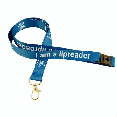 'I am a lipreader' lanyard