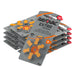 Stack of 10, size 13 (orange) hearing aid battery cards 