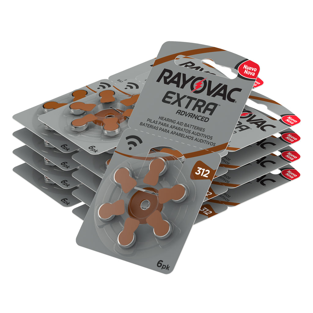 72 pieces (12 cards) RAYOVAC extra advanced 312, PR41, DL312