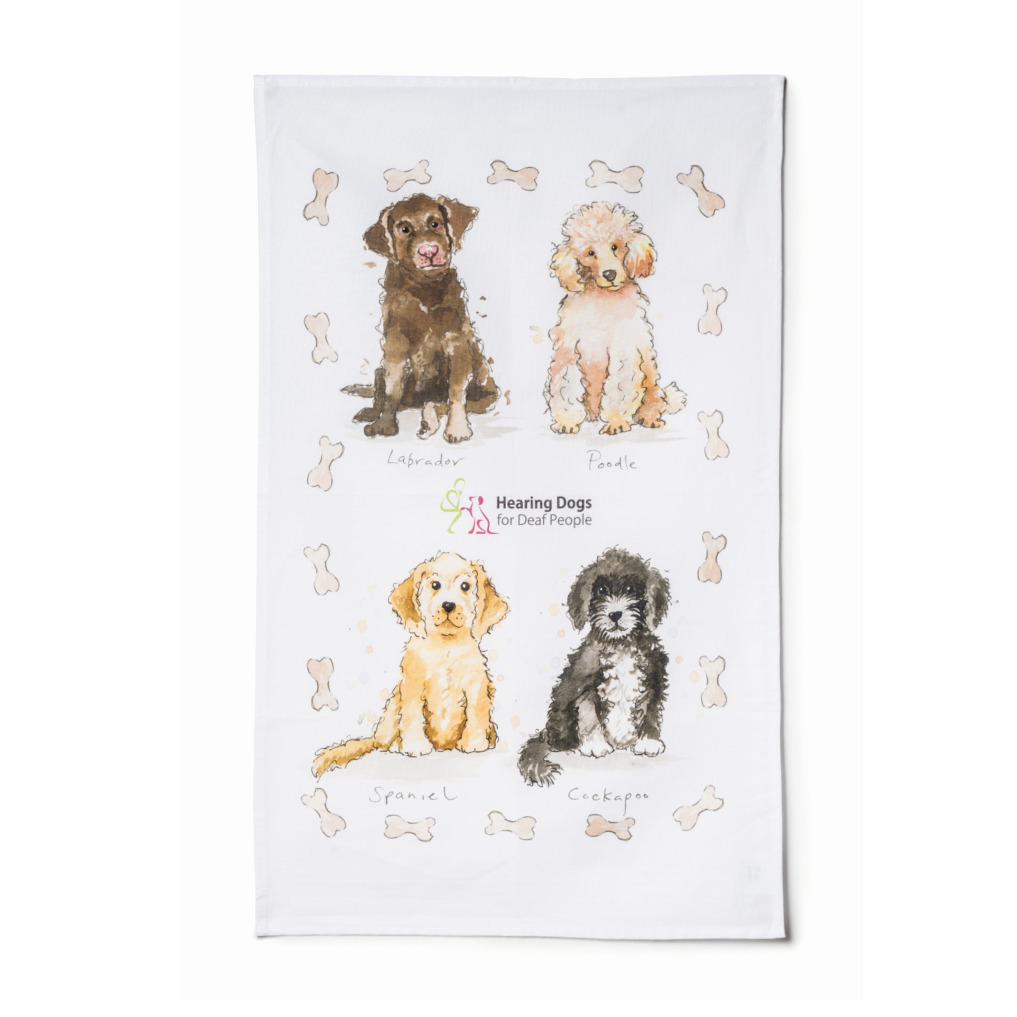 4 Dogs Tea Towel